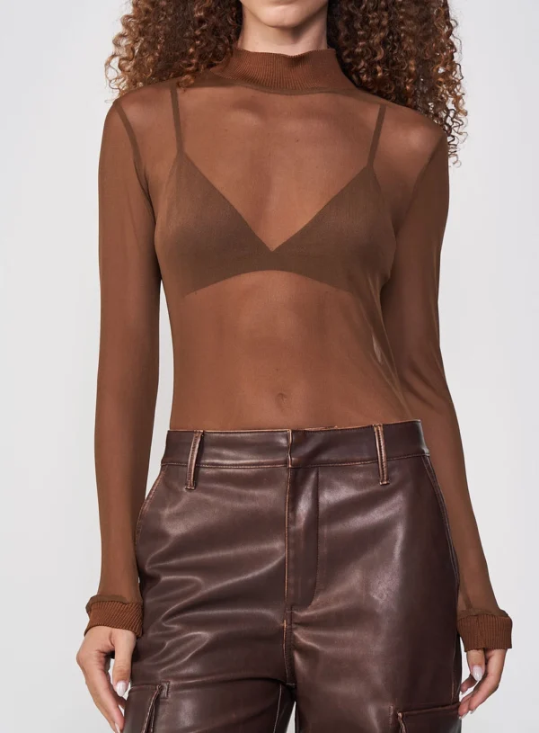 Blusa Tule Colcci Manga Longa E Gola Alta