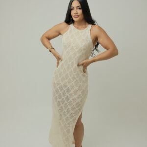 Vestido Colcci Crochetado Midi