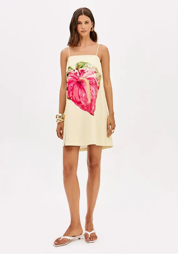 Vestido Lança Perfume Curto De Alças Estampado