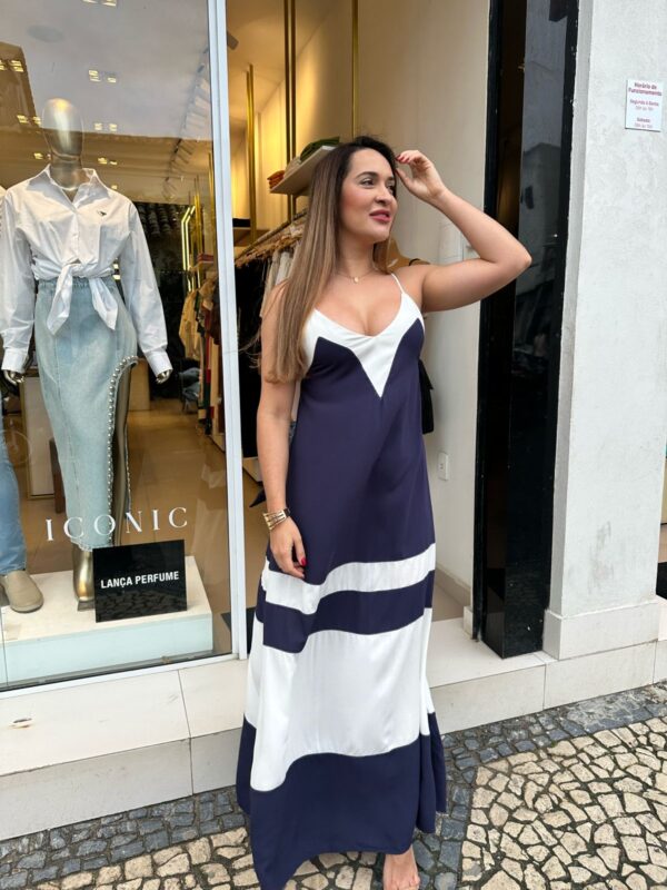 Vestido Super Midi De Alças Com Amarração - Imagem 2