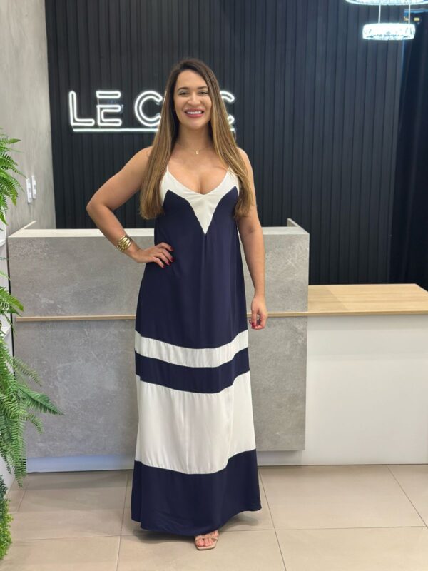 Vestido Super Midi De Alças Com Amarração